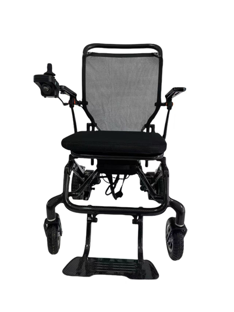 2025 Hot Sales Ultra Light Foldable 15 kg Lightweight Lithium Battery Fully Auto Folding Luxury Carbon Fiber Electric Wheelchair
