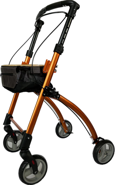 Aluminum lightweight indoor rollator walker for disabled and erdely with 6inches wheels