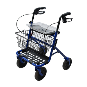 Durable Steel Rollator With Shopping Basket