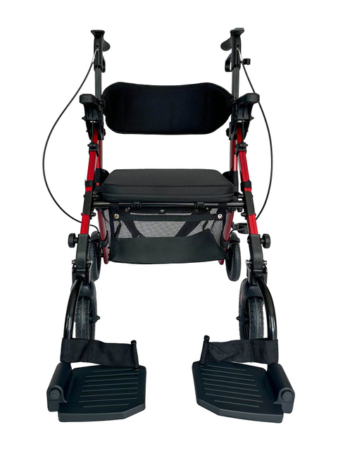  Hot sells Europe style Aluminum lightweight rollator walker with seat and footrest for disabled and erdely