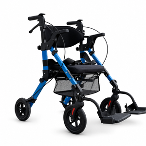  Hot sells Europe style Aluminum lightweight 2-in-1 rollator walker with seat and footrest for disabled and seniors