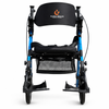  Hot sells Europe style Aluminum lightweight 2-in-1 rollator walker with seat and footrest for disabled and seniors